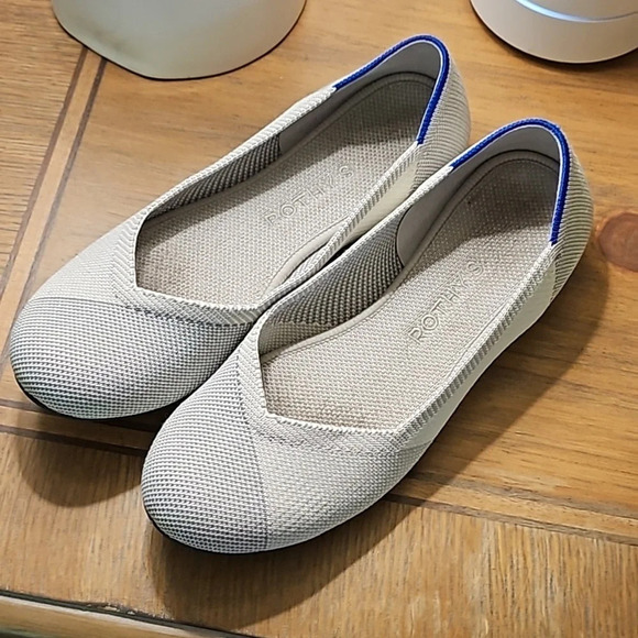 Rothys Rare Round Toe Flats in Sea Glass Grey - Picture 1 of 8